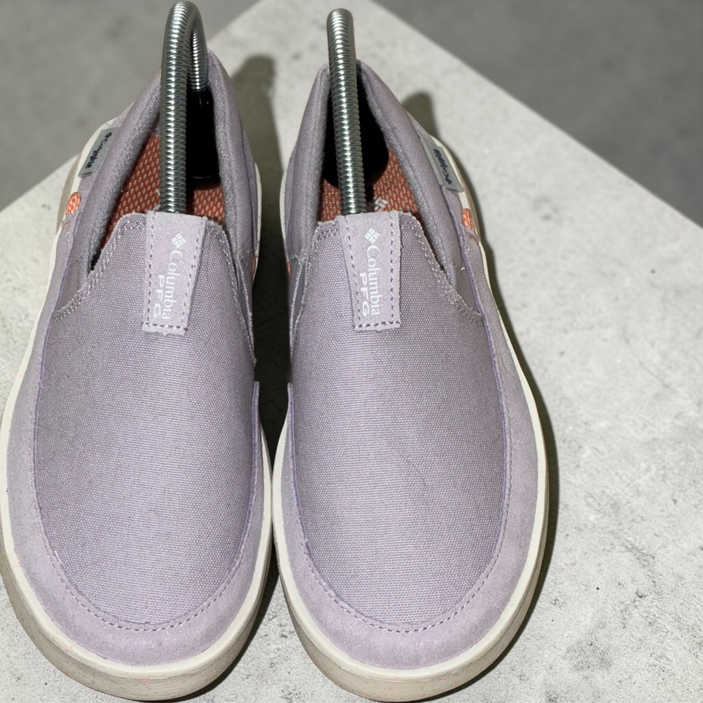 Columbia PFG Tamiami Slip-On Shoes Purple Orange BL9920-551 Womens 7